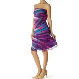 Banana Republic Multicolored Strapless Mini Dress
